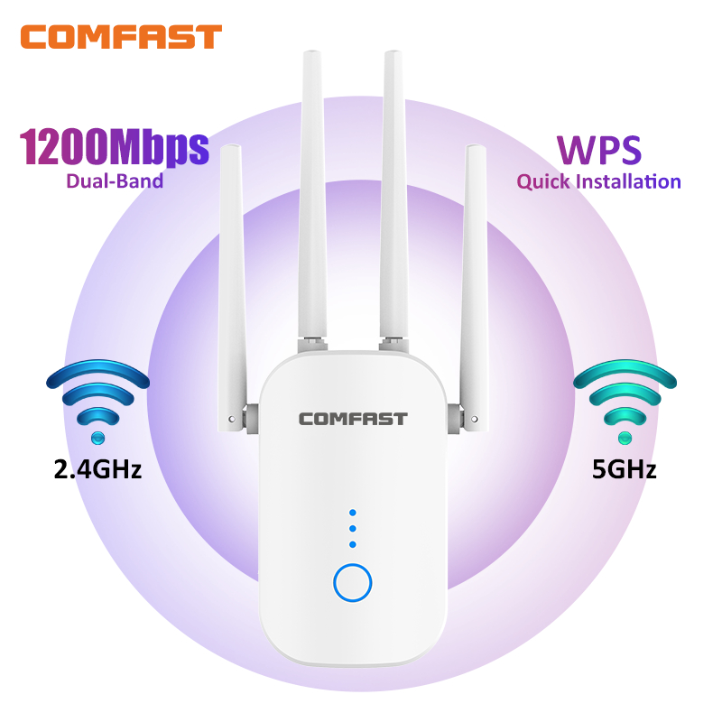 Home Improvement Network - COMFAST AC1200 Çift Bantlı WiFi Tekrarlayıcı