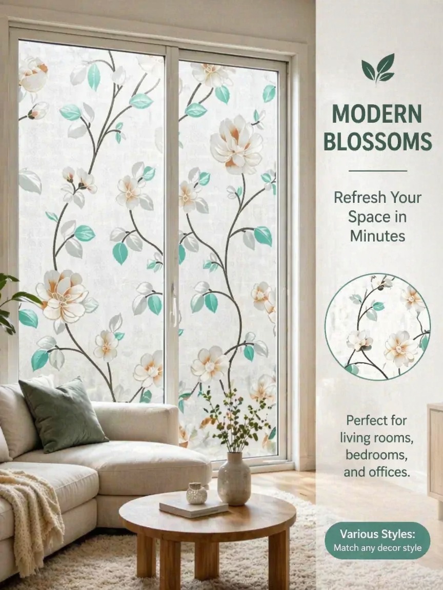 Nakış Desenli Buzlu Gizlilik C - Window Insulation Film incelemesi ve fiyatı