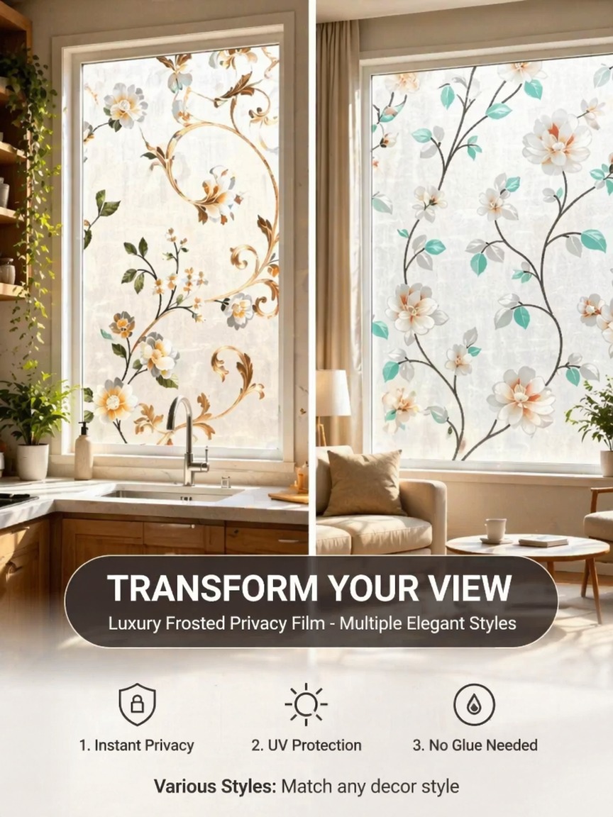 Nakış Desenli Buzlu Gizlilik C - Window Insulation Film incelemesi ve fiyatı